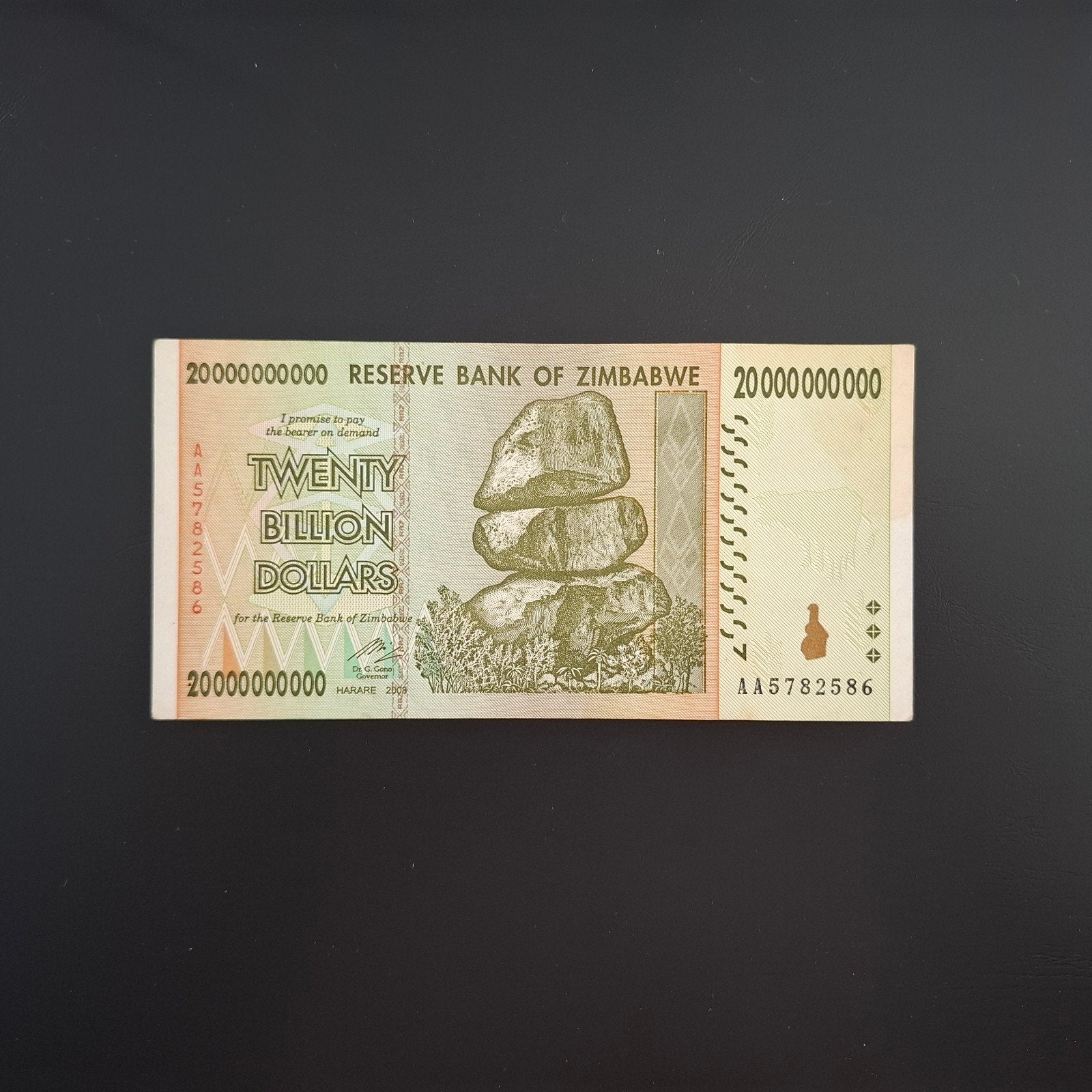20000000000 dollar Zimbabwe #008, Verzenden, Zimbabwe, Los biljet