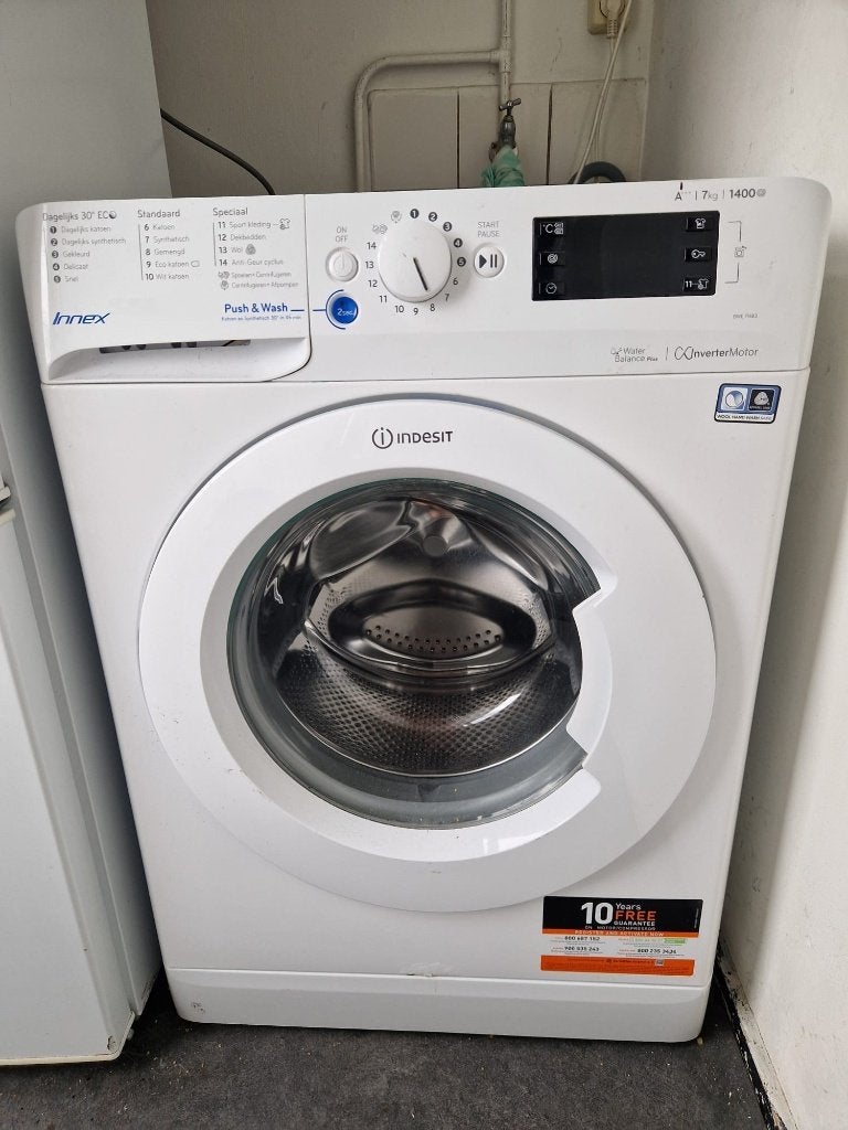 Indesit Innex Wasmachine 7kg 1400 toeren | A+++, Witgoed en Apparatuur, Wasmachines, Ophalen, Gebruikt, 85 tot 90 cm, Energieklasse A of zuiniger