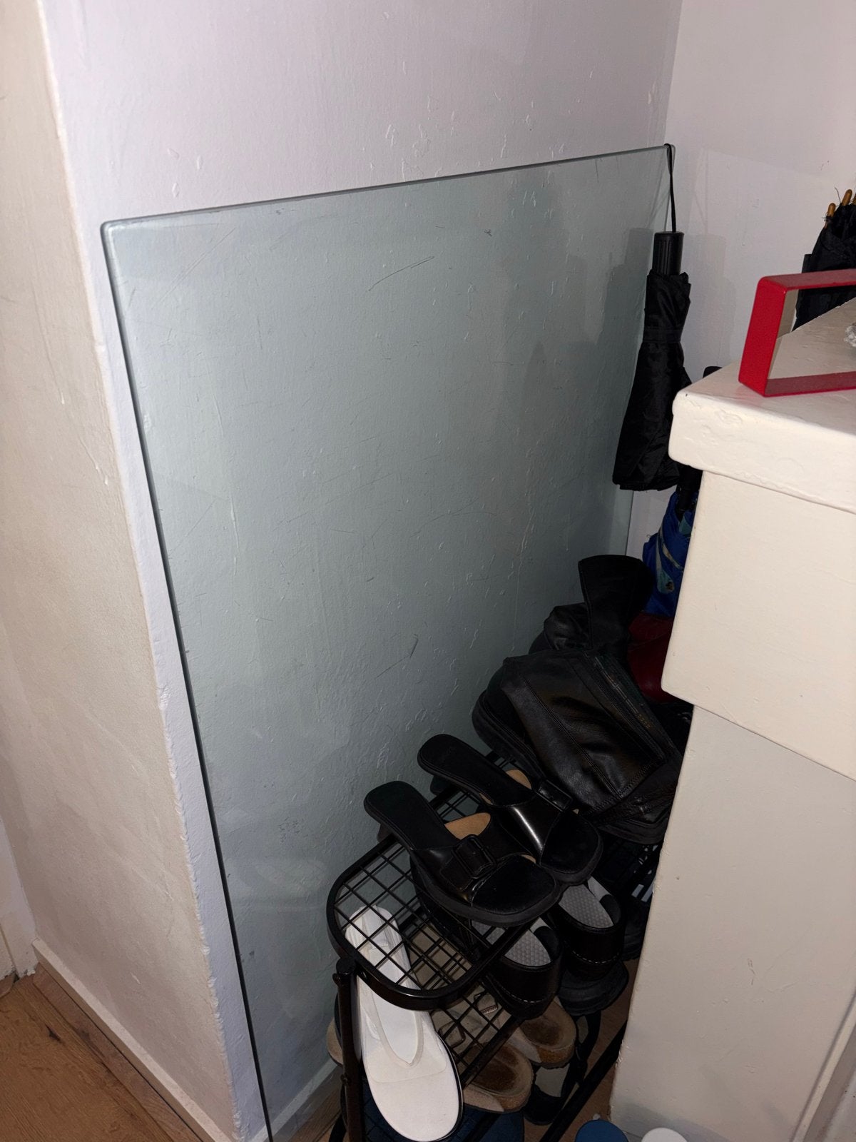 Glazen plaat / tafelblad, Ophalen, Gebruikt, 100 tot 150 cm, 75 tot 100 cm