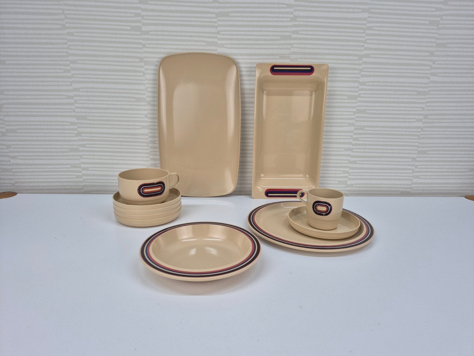 Per stuk vanaf €1,- Vintage Mepal campingservies beige, Ophalen of Verzenden, ., ., .