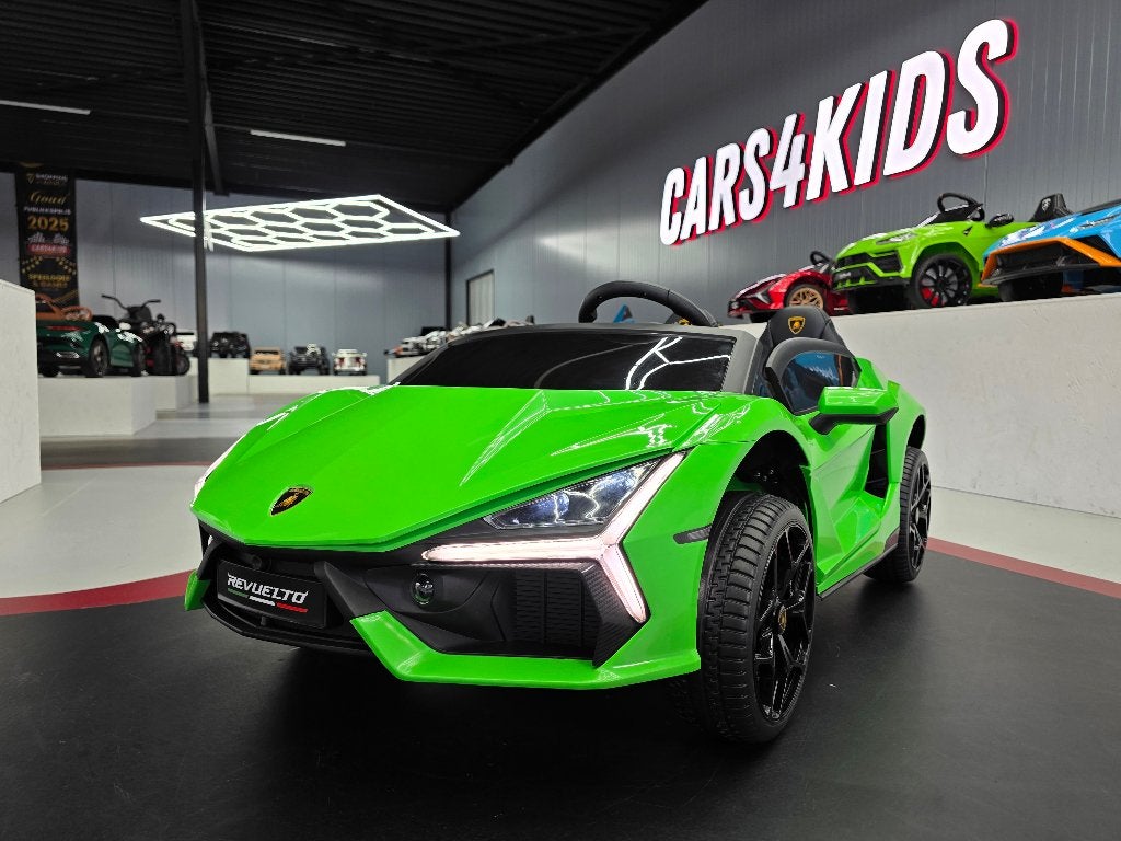 Kinderauto Lamborghini Revuelto - 24 volt - leren zit - RC