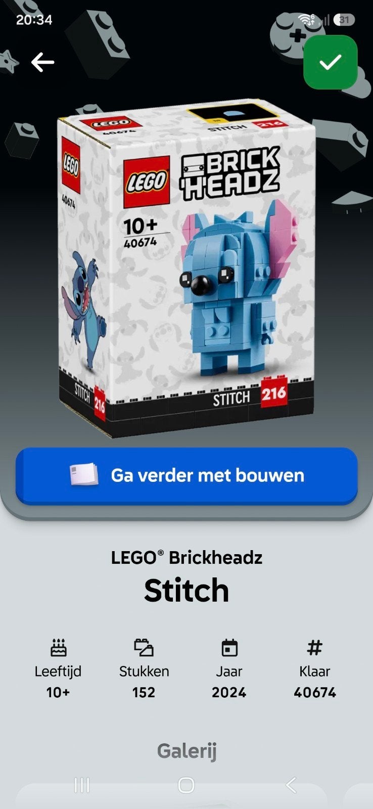 LEGO Brickheadz Stitch 40674 - Nieuw in doos, Ophalen of Verzenden, Nieuw, Overige merken
