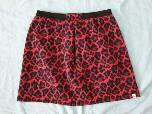 Leuk rood/zwarte panterprint NIK & NIK rokje, Kinderen en Baby's, Kinderkleding | Maat 176, Ophalen, Gebruikt, Meisje, Nik&Nik