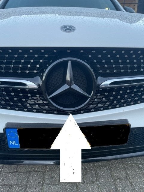 mercedes zwart ster voorgrill grill C-klasse E-klasse ML GLC, Auto diversen, Ophalen of Verzenden