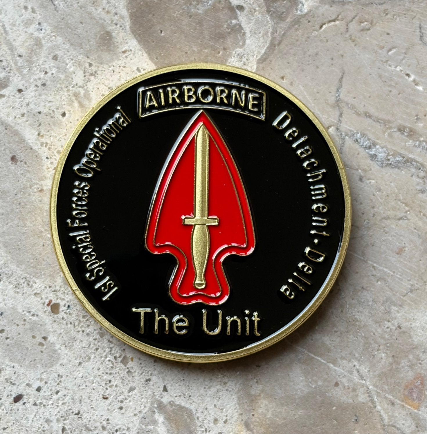 US Army Delta Force special forces coin, Ophalen of Verzenden, Landmacht, Amerika, Embleem of Badge