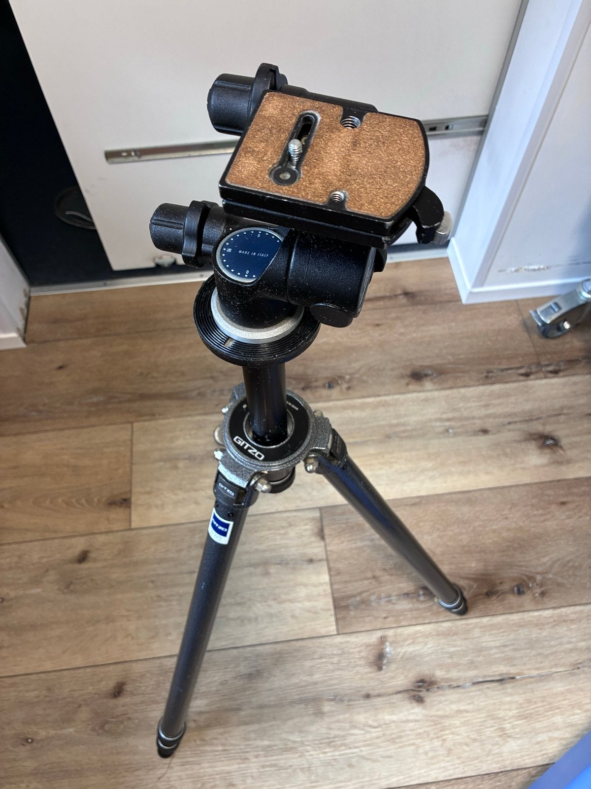 Gitzo G 320 statief met Manfrotto 410 statiefkop, Zo goed als nieuw, 175 cm of meer, Ophalen of Verzenden, Driepoot