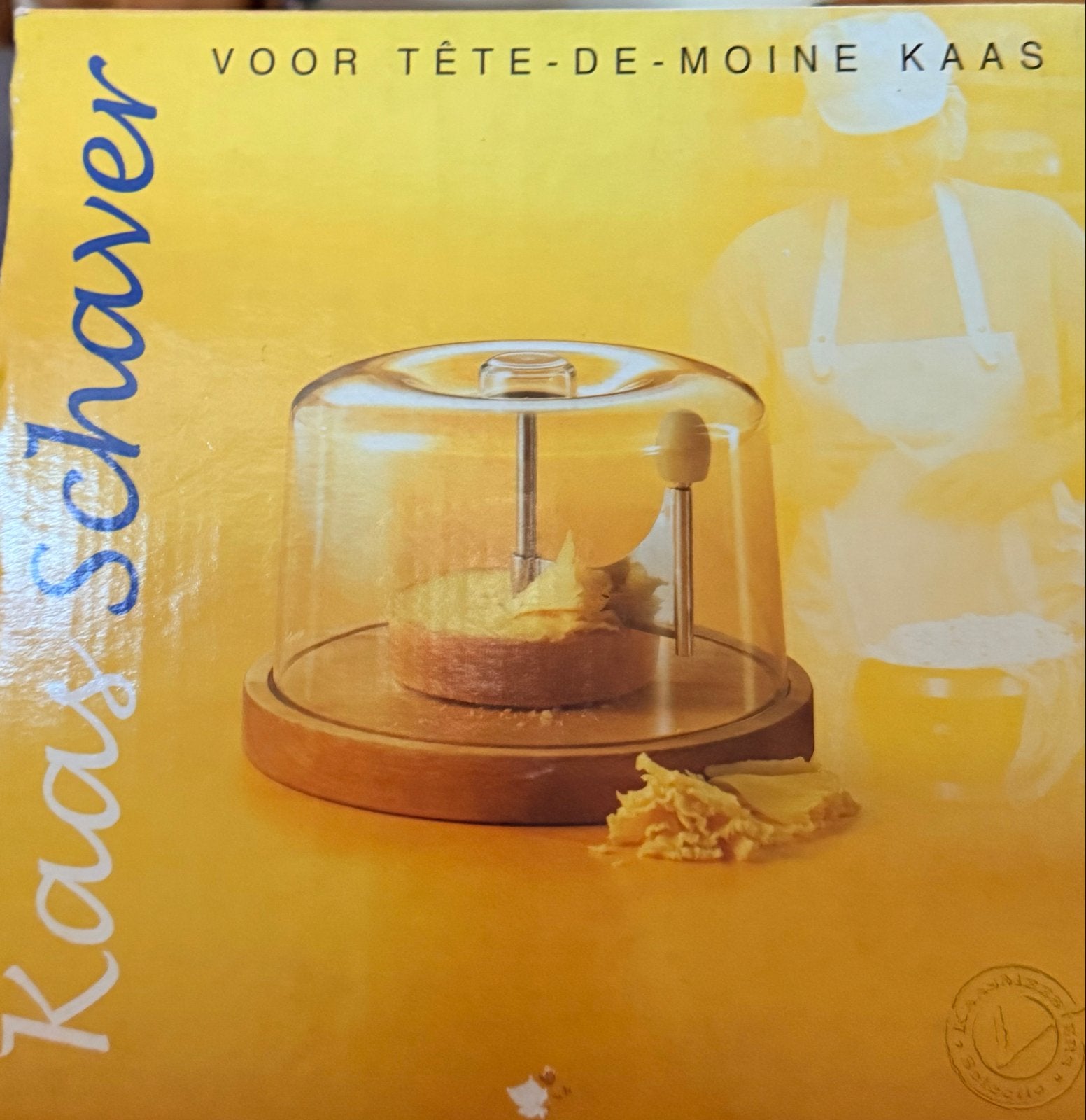 Kaasschaver voor Tête-de-Moine kaas met stolp, Overige typen, Hout, Nieuw, Ophalen of Verzenden