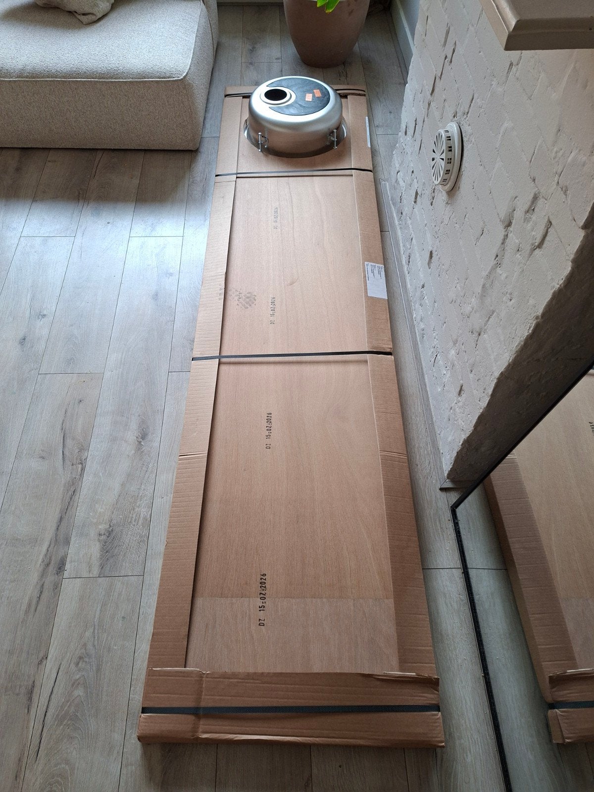 Nieuw keukenblad / aanrechtblad 242cm bladkleur beton licht, Ophalen, Nieuw, 200 cm of meer, 50 tot 75 cm