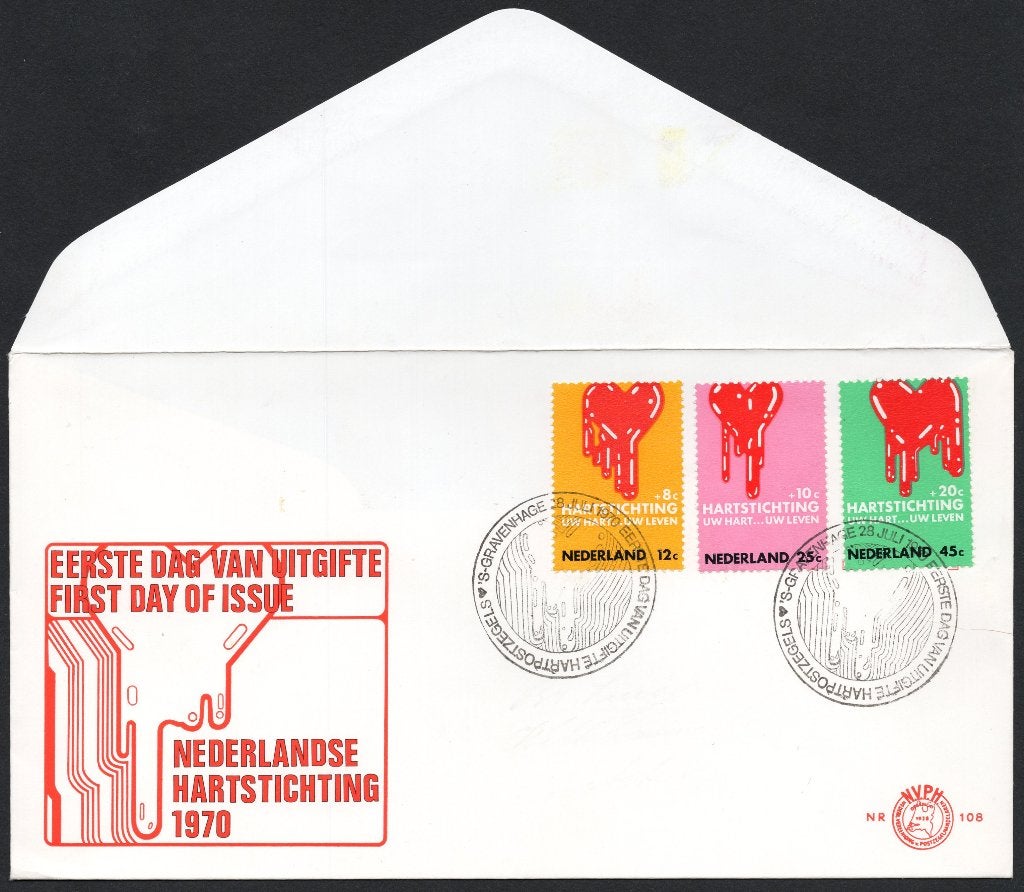 E108 - Nederlandse Hartstichting 1970, Verzenden, Beschreven, Nederland