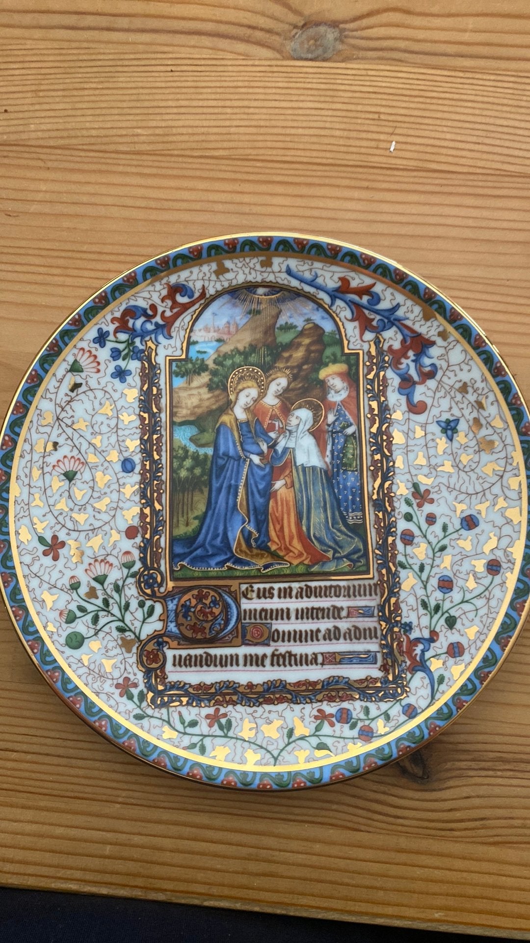 Bradex Maria bezoekt Elisabeth porseleinen sierbord, Antiek en Kunst, Ophalen of Verzenden