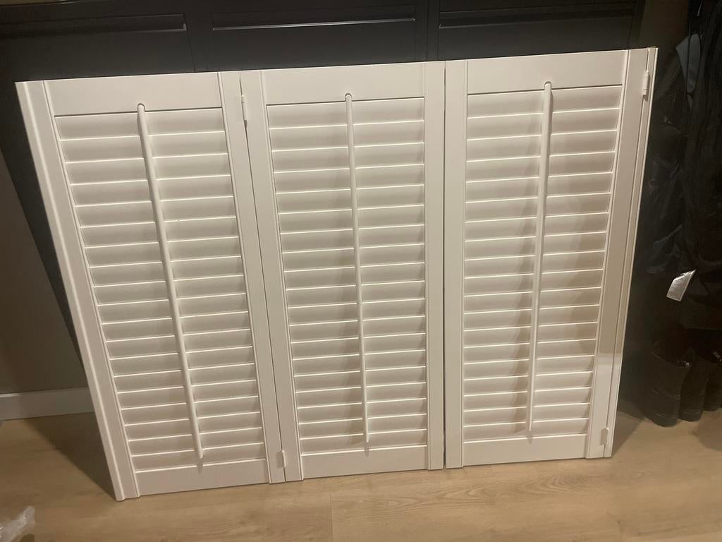 Shutters raambekleding wit, Ophalen, Wit, 50 tot 100 cm, Minder dan 100 cm