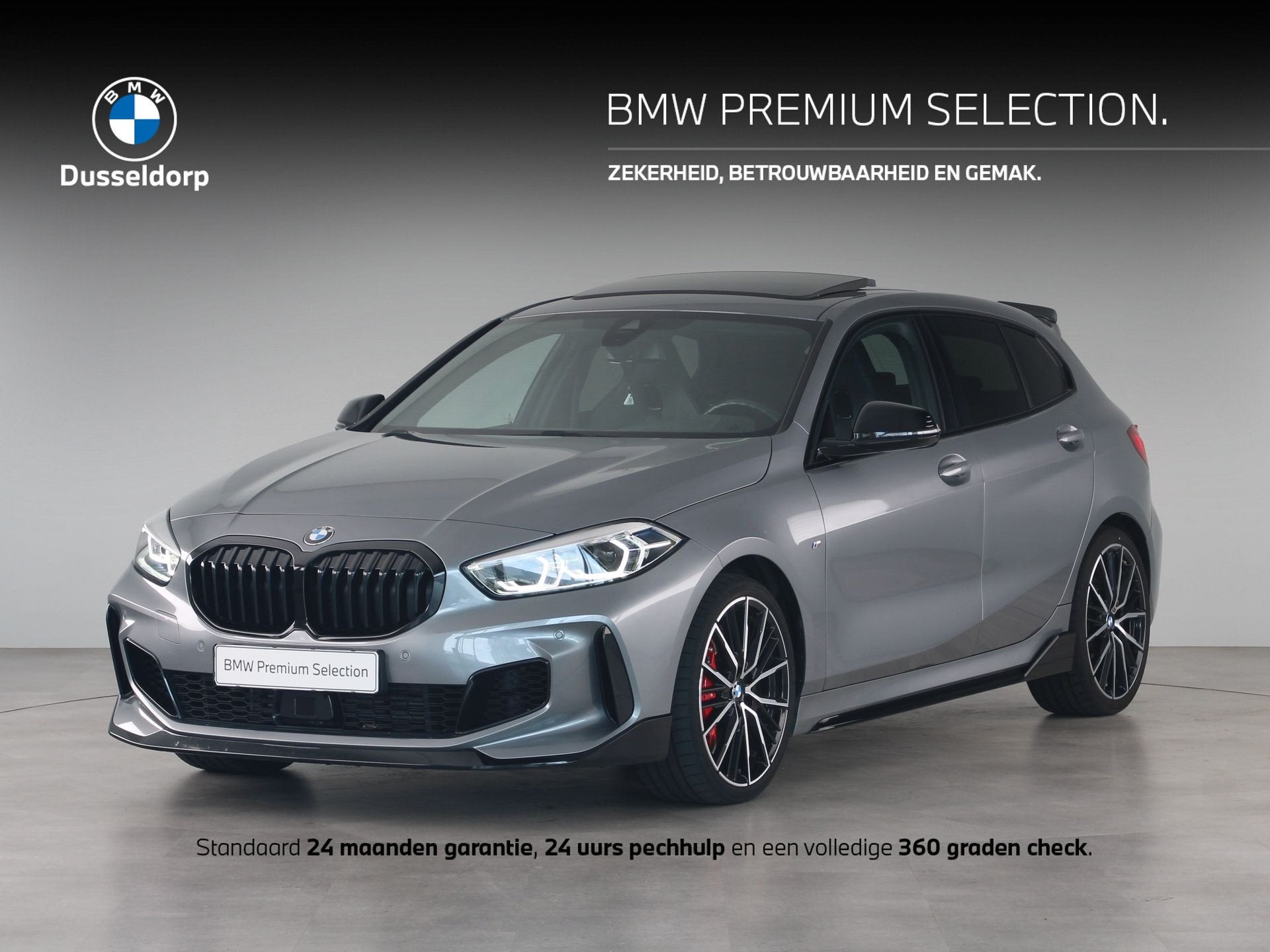 BMW 1 Serie 128ti M Sport Pro (bj 2023, automaat), Auto's, 1998 cc, 4 cilinders, Met garantie (alle), 266 pk