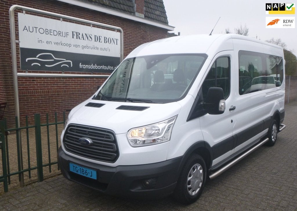 Ford Transit Kombi 310 2.0 TDCI L3H2 Trend AIRCO 9 PERSOONS, Auto's, 4 cilinders, Wit, Origineel Nederlands, Bedrijf