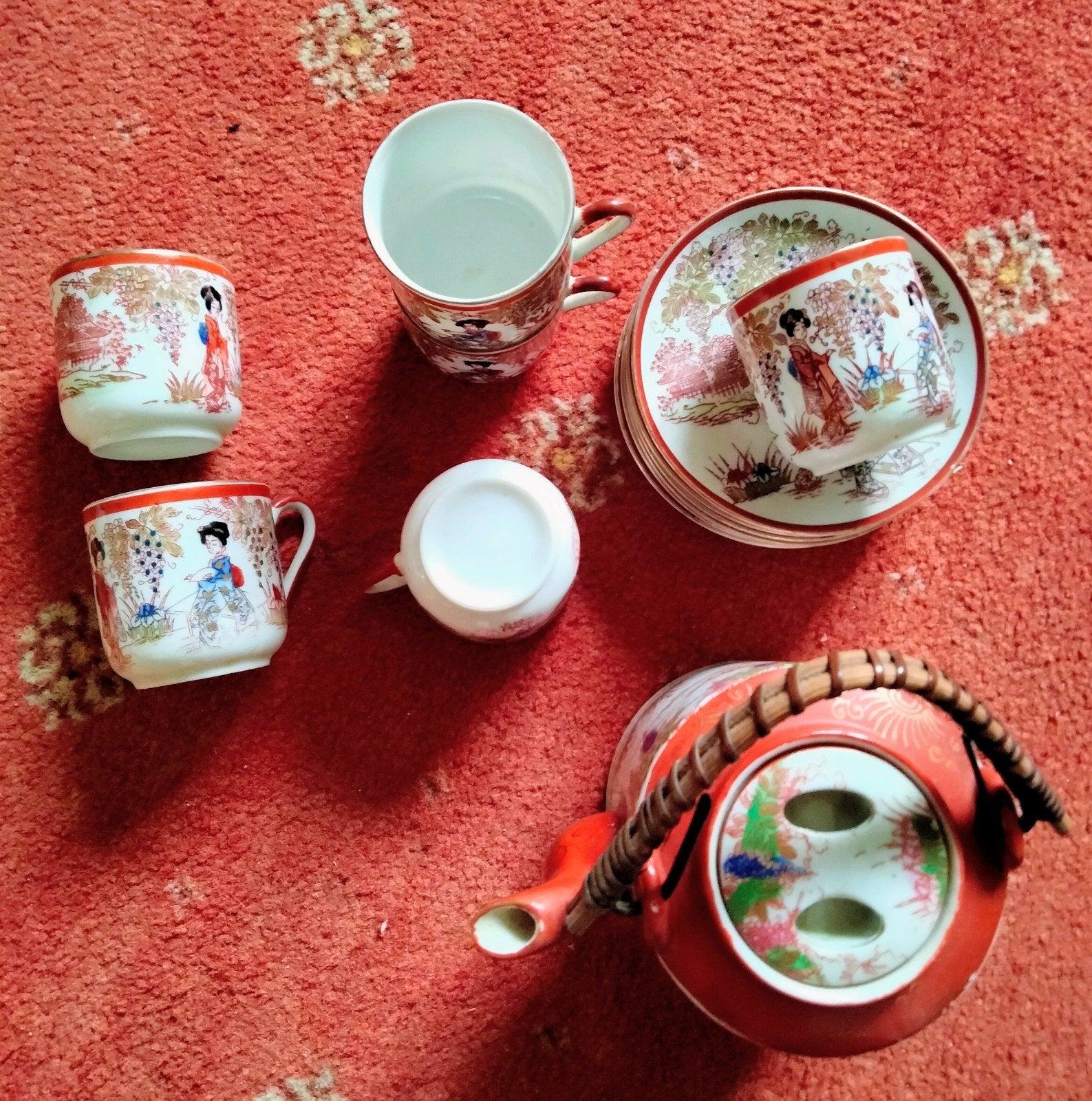 Prachtig vintage japans theeservies, Ophalen of Verzenden