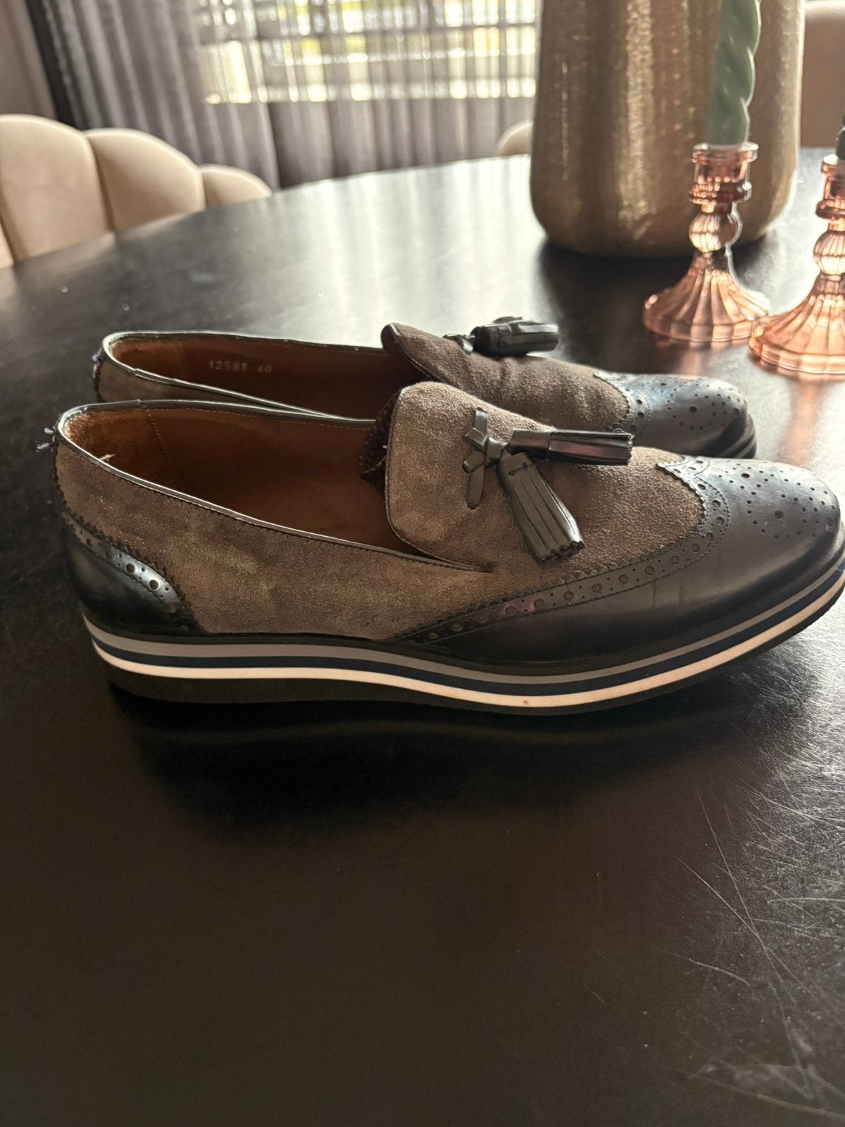 Pertini mooie handgemaakte brogue loafers mt 40, Ophalen of Verzenden, Instappers