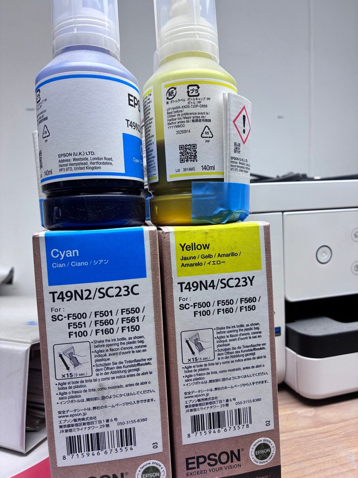 Epson SureColor F100 printer met inktflessen, Ophalen, Zo goed als nieuw, Overige typen
