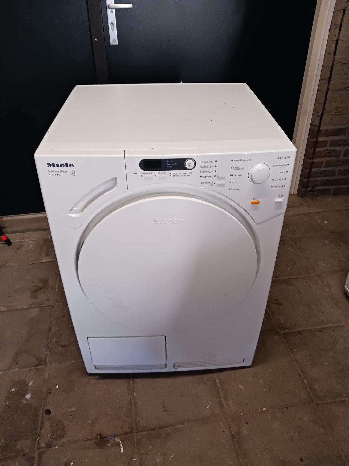 Miele T 7744 C SoftCare System Wasdroger, Ophalen, 6 tot 8 kg, Gebruikt, Anti-kreukfase