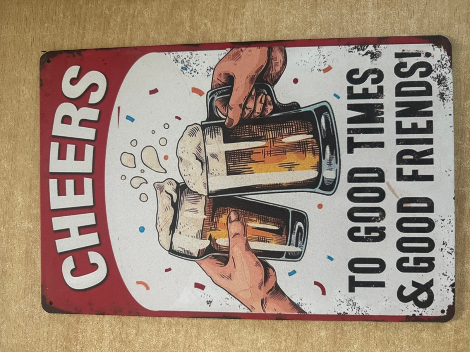 Reclamebord kroeg bar mancave , proost bier, Wandbord, Ophalen of Verzenden, Nieuw, Overige materialen