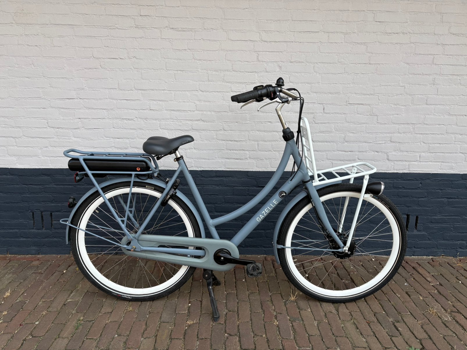Bijna Nieuw Staat Gazelle Puur NL - Blauwe Elektrische Fiets, Ophalen, Zo goed als nieuw, 0 zitjes, 50 tot 53 cm