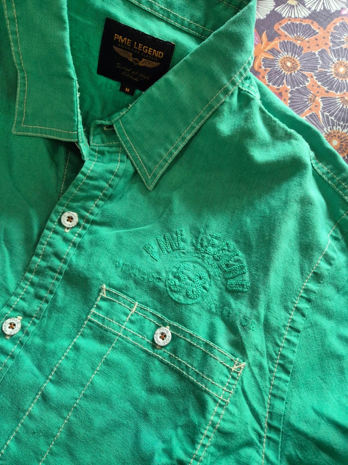 Pme Legend Pall Mall blouse overhemd Groen maat M, Verzenden, ., Halswijdte 39/40 (M), Zo goed als nieuw