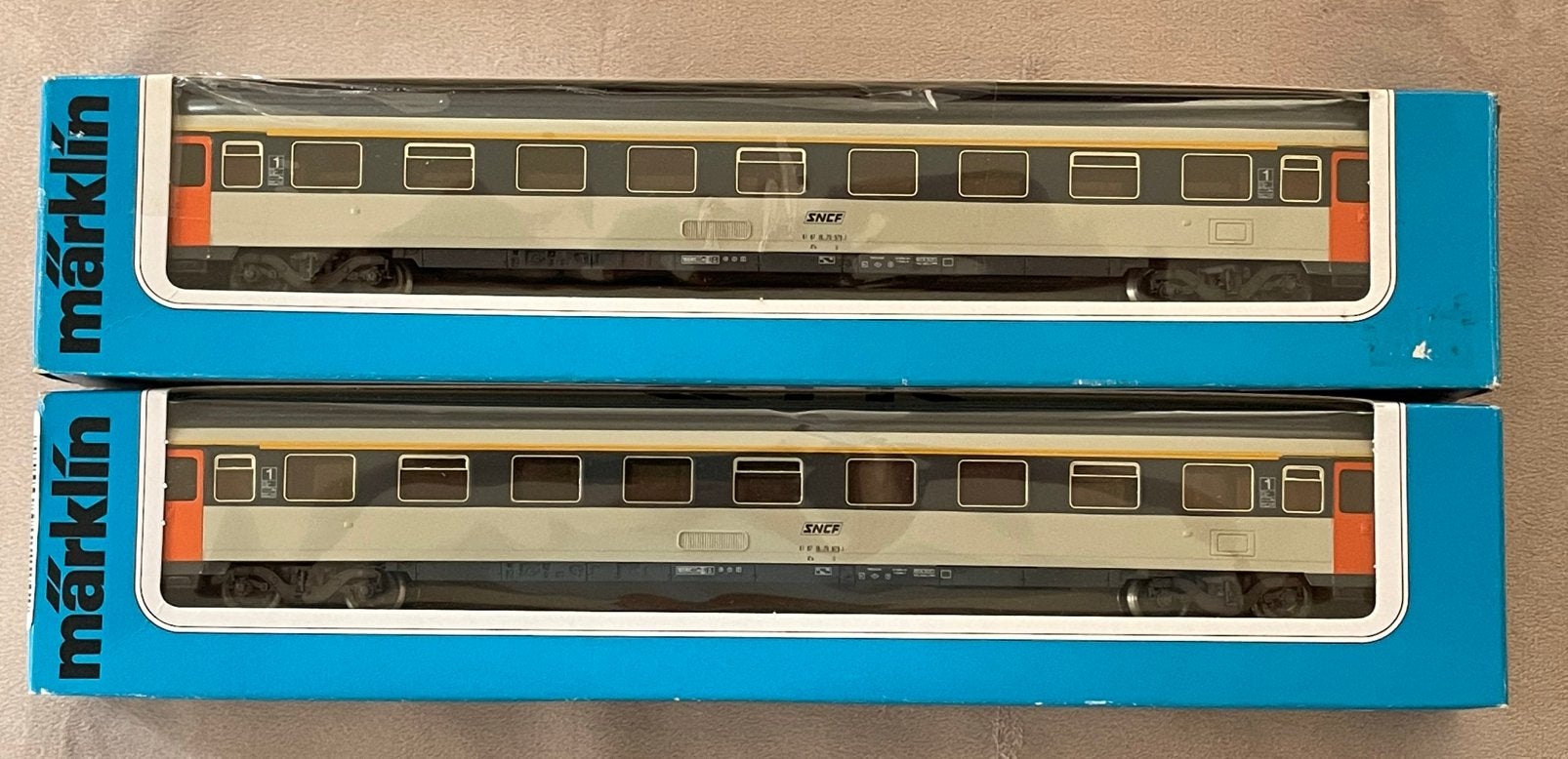 Marklin 4253 A9 Eurofirma SNCF personenwagens Nieuw, Wisselstroom, Wagon, Ophalen of Verzenden, Zo goed als nieuw
