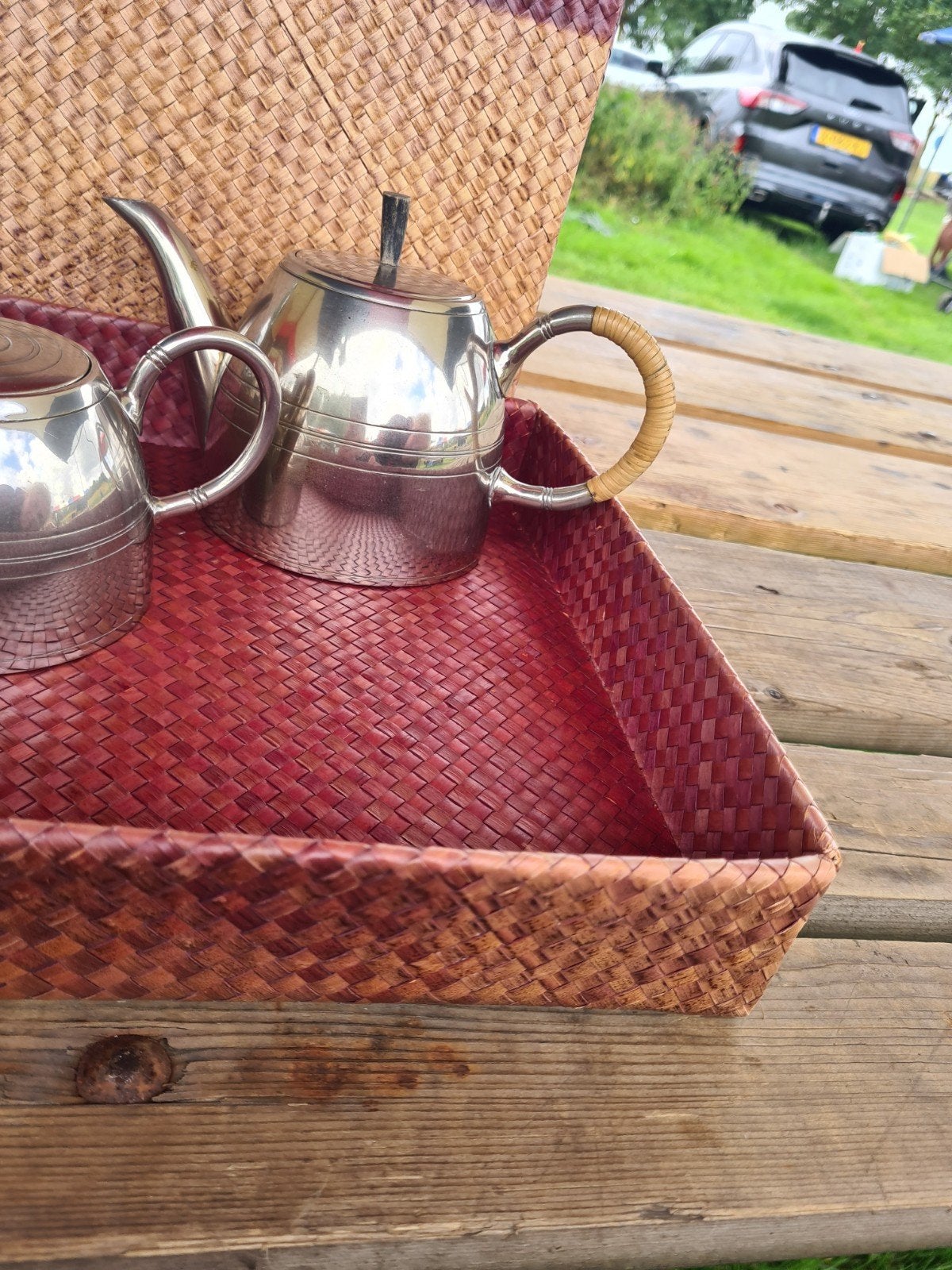 Vintage theepot en suikerpot set, G. Kuntze 1863, Ophalen of Verzenden