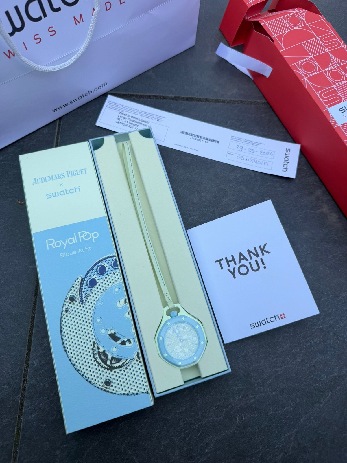 AP x Swatch, Ophalen of Verzenden, Zo goed als nieuw, Kunststof, Swatch