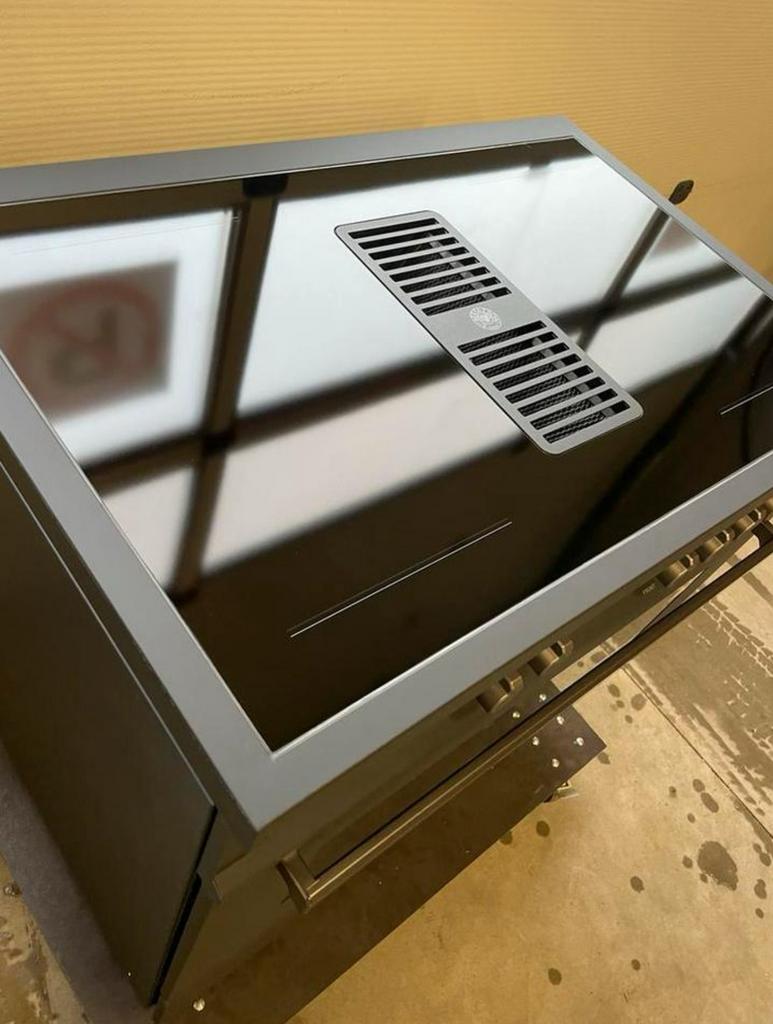 BERTZZONI AIRTEC INDUCTIE FORNUIS MET AFZUIGING Mat Zwart, Witgoed en Apparatuur, Fornuizen, 60 cm of meer, Nieuw, Energieklasse A of zuiniger