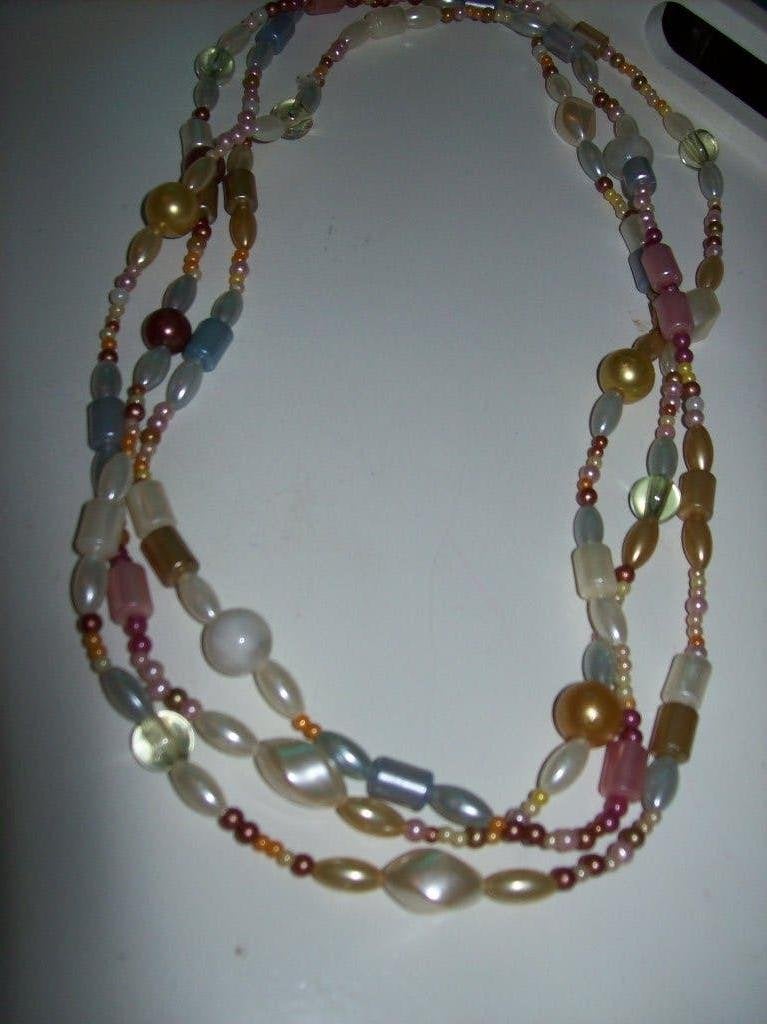 Ketting Fraaie Pastel Tinten Mooie Stenen Lang model, Sieraden, Tassen en Uiterlijk, Kettingen, Verzenden, Nieuw, Overige kleuren