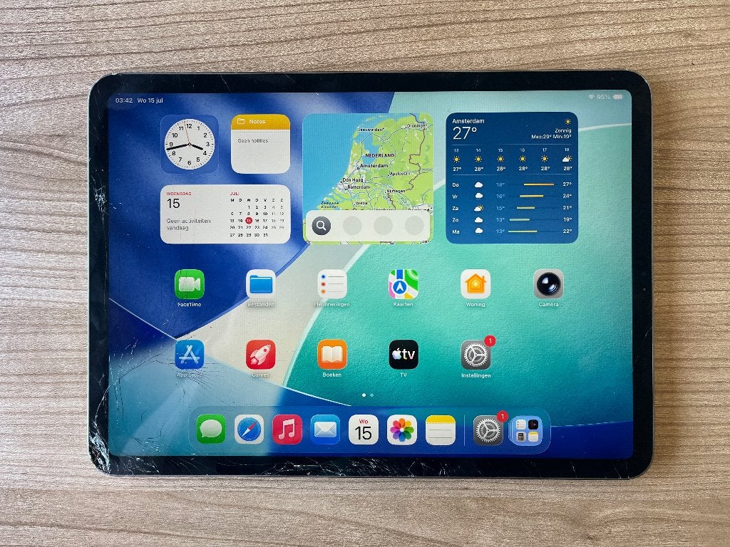 iPad Pro 11 (2018) A1980 - werkt perfect , scherm gebroken, Gebruikt, Apple iPad, 11 inch, Ophalen of Verzenden