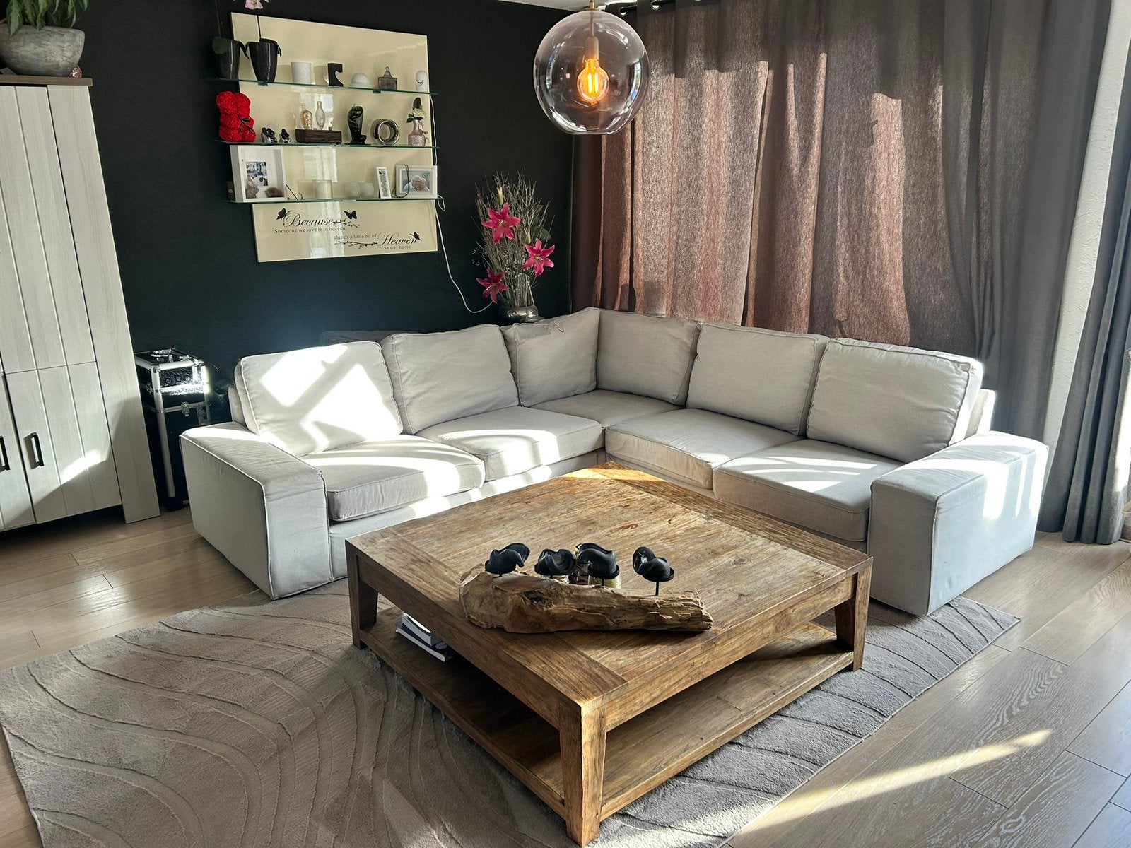 IKEA KIVIK Hoekbank – Licht beige –Nette staat, Ophalen, Zo goed als nieuw