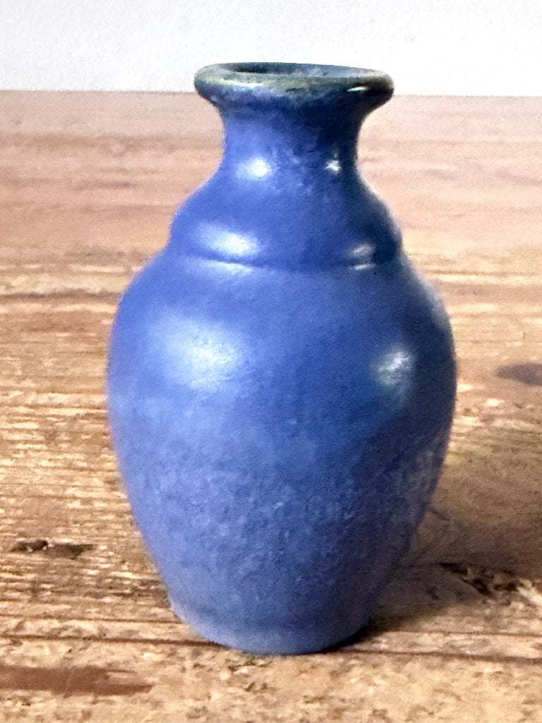 Vaas / design - kobaltblauw keramieken vaasje, Ophalen of Verzenden