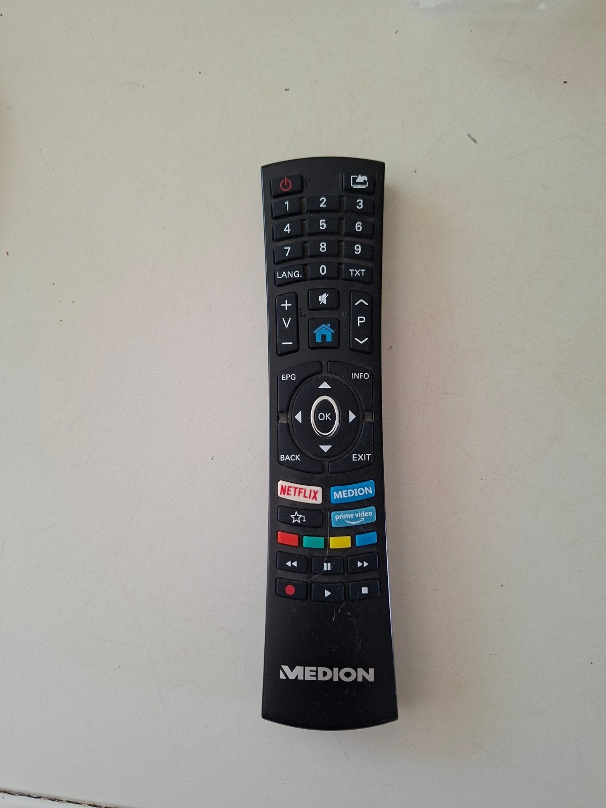 Medion afstandsbediening voor TV met Netflix en Prime Video, Ophalen of Verzenden, Gebruikt, Origineel, Tv