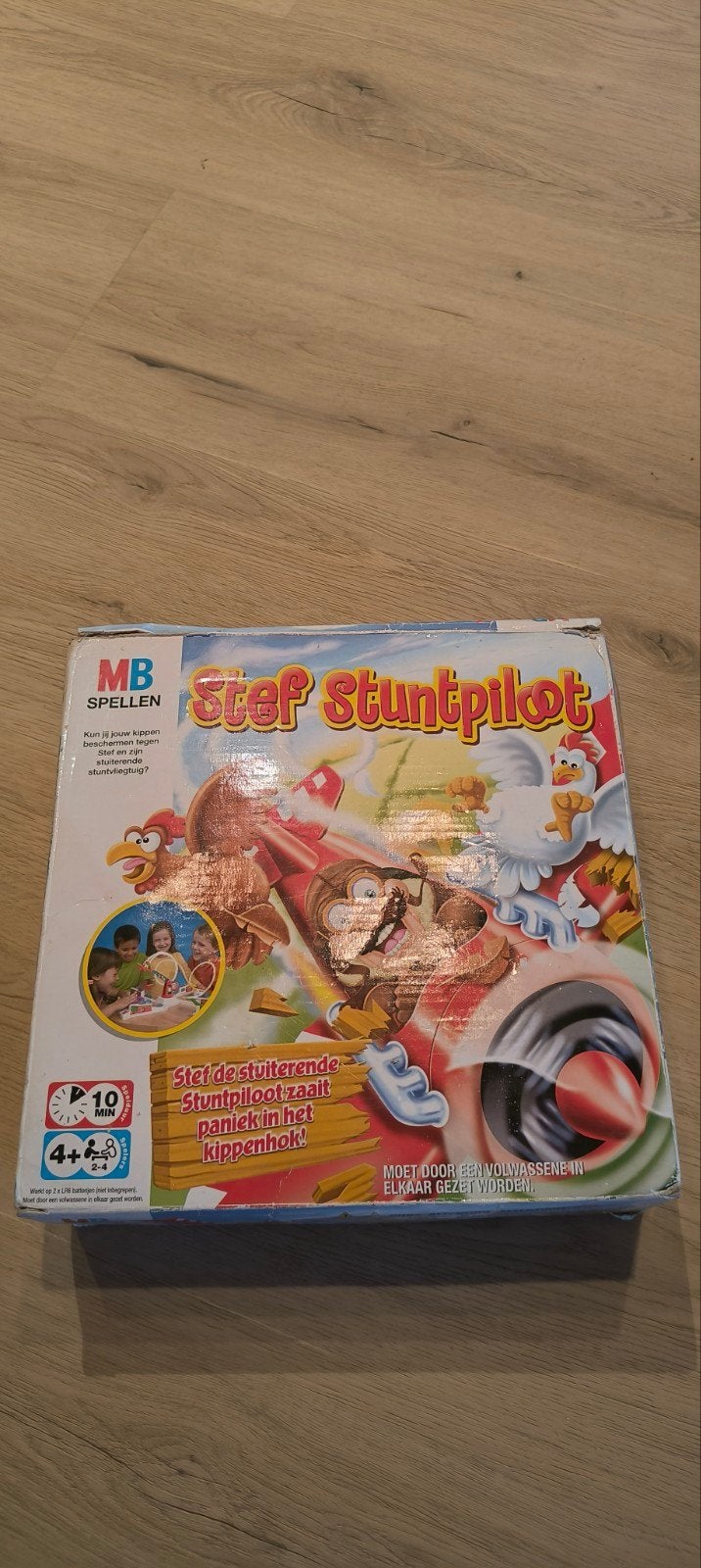 Stef Stuntpiloot bordspel, Drie of vier spelers, Ophalen of Verzenden, Gebruikt, MB Spellen