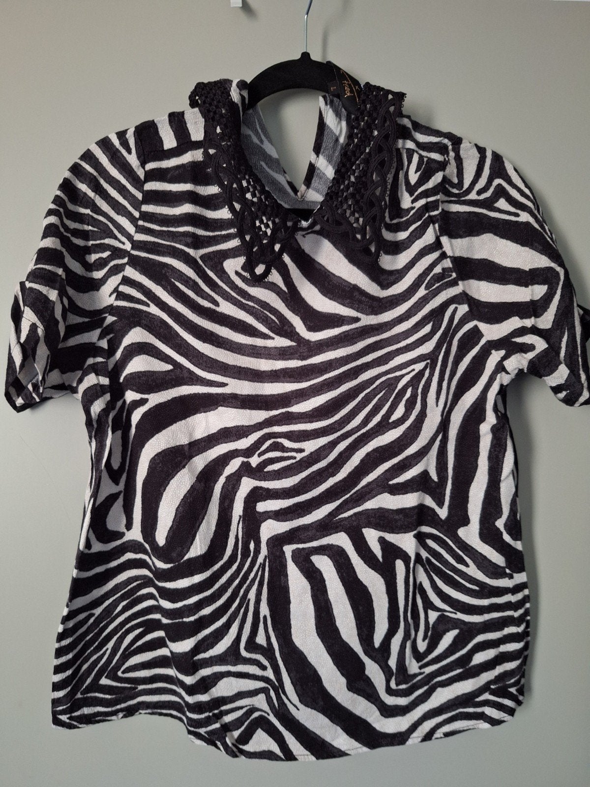 Zgan top. Zebraprint. Shoeby., Ophalen of Verzenden, Zo goed als nieuw, Zwart