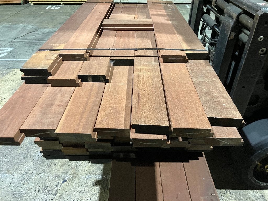 planken–vlonderplanken-damwan-Hardhout/Massaranduba-40x130mm, Ophalen, Nieuw, Hout