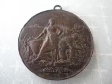 Oude Zware Franse medaille, Bloemenwedstrijd, Verzenden, Overige materialen, Buitenland