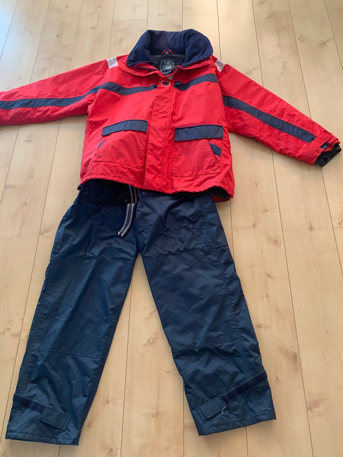 Zeilpak / Regenpak - Jas en Broek, Ophalen, Zo goed als nieuw, Maat 46/48 (XL) of groter, Pak