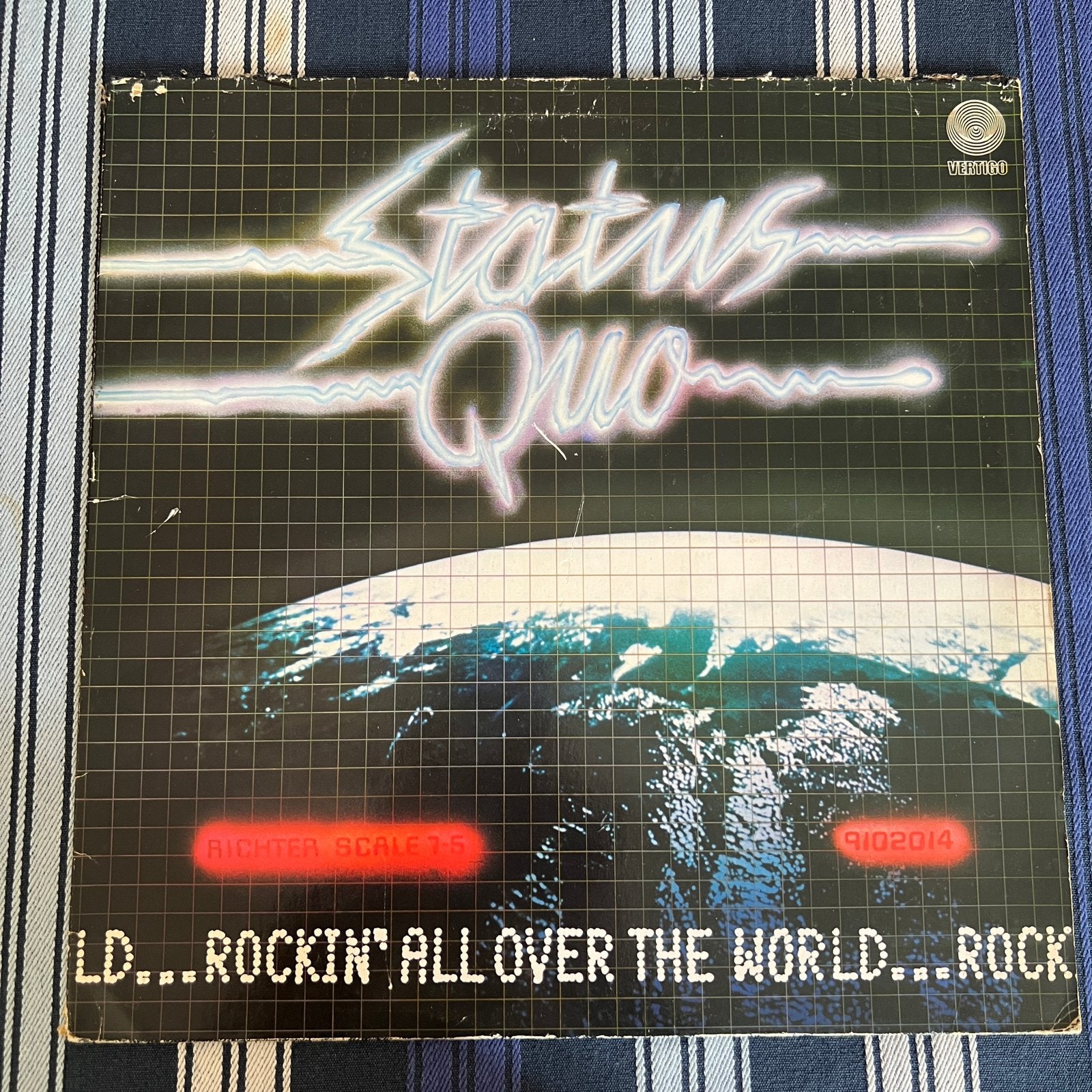 Status Quo - Rockin' All Over The World LP (1977), Gebruikt, Ophalen of Verzenden, 1970 - 1979, 12 inch