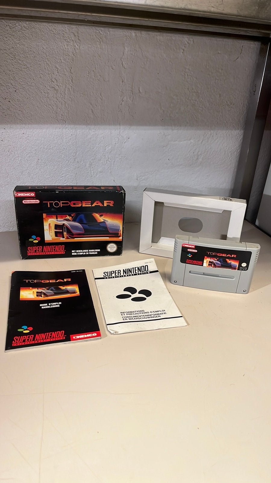 Super nintendo Top Gear compleet originele doos, Spelcomputers en Games, 1 speler, Racen en Vliegen, Ophalen of Verzenden, Zo goed als nieuw