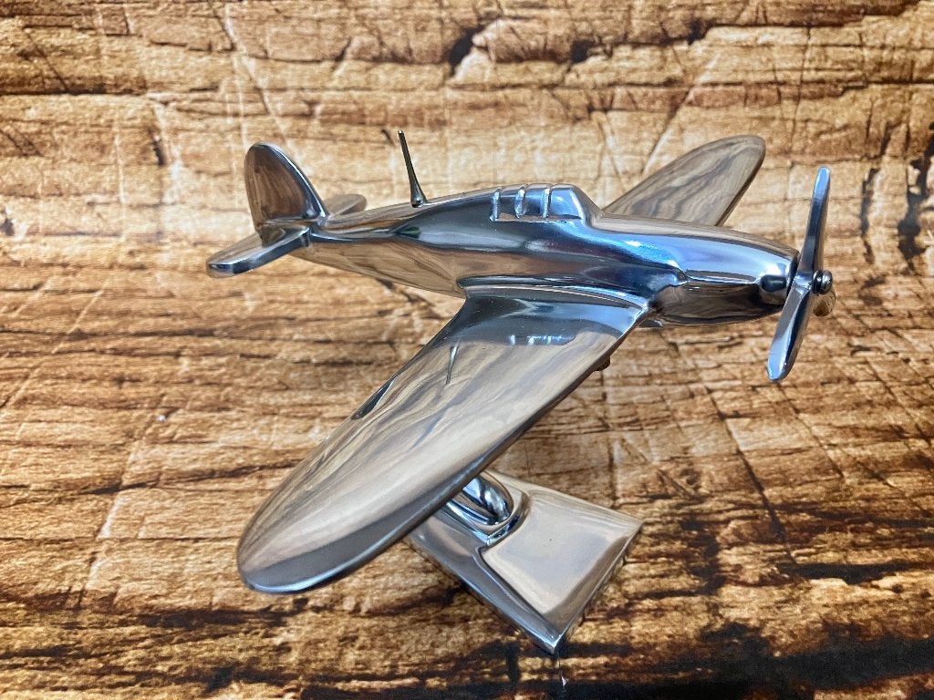 Hawker Hurricane aluminium sculptuur, Miniatuur of Beeldje, Ophalen of Verzenden, Luchtmacht, Nvt