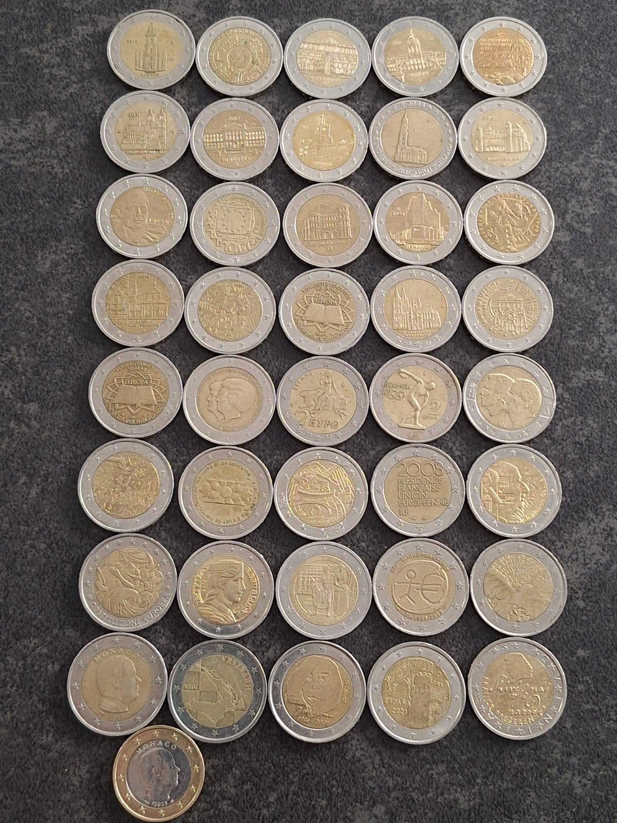 40x verschillende speciale 2 euromunten. Monaco 1 en 2 euro, Postzegels en Munten, Munten | Europa | Euromunten, Ophalen, Overige landen