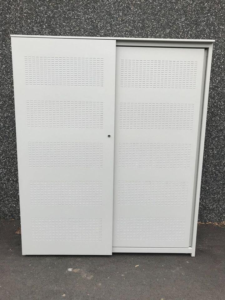 AKOESTISCHE SCHUIFDEURKAST – 190x160 x47 CM – WIT, Ophalen, Gebruikt, 150 tot 200 cm, Metaal