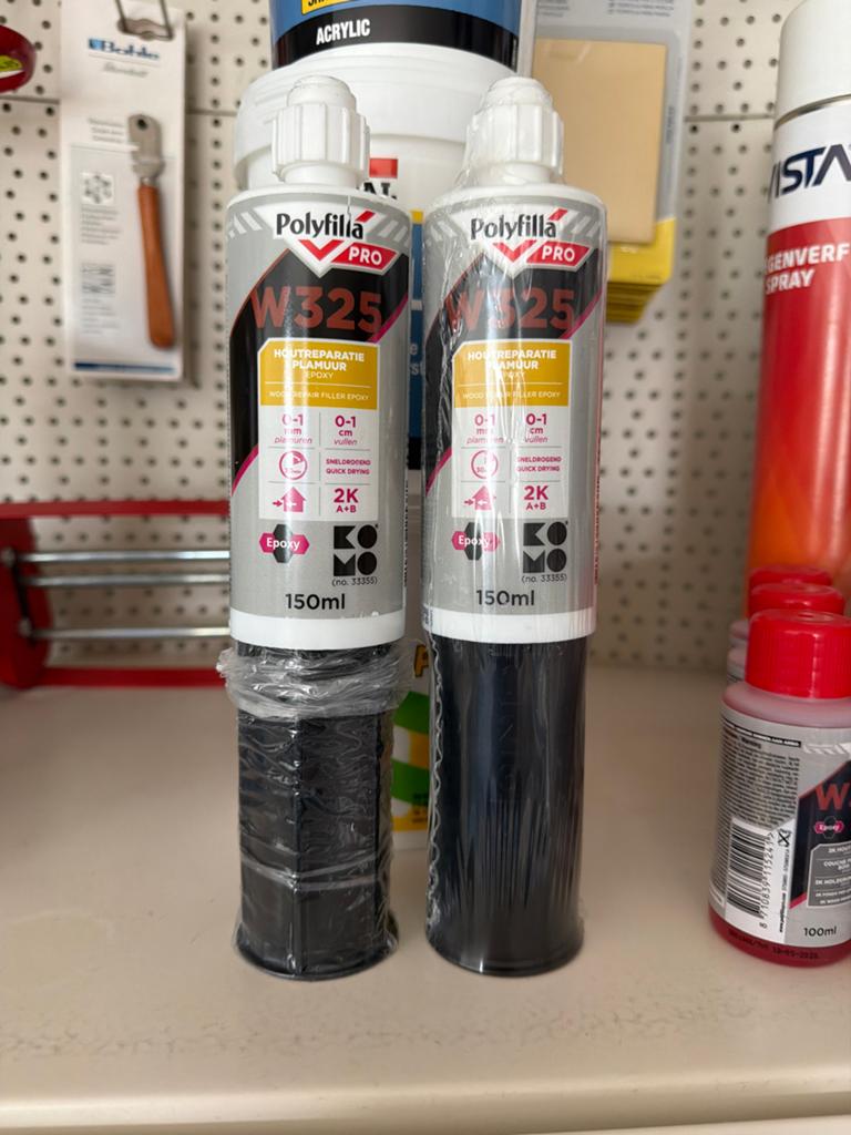 Polyfilla Pro W325 Houtreparatie Plamuur Epoxy 150ml, Ophalen of Verzenden, Zo goed als nieuw