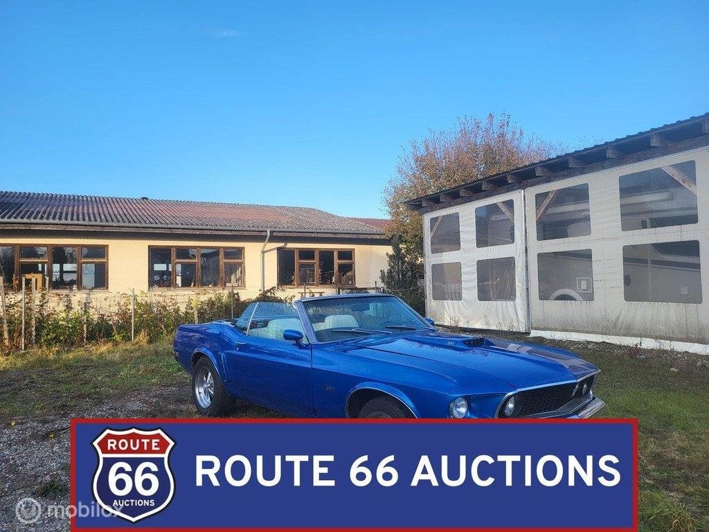 Ford Mustang Cabriolet | 1969 | Route 66 Auctions, Auto's, Overige carrosserieën, Zwart, Bedrijf, Handgeschakeld