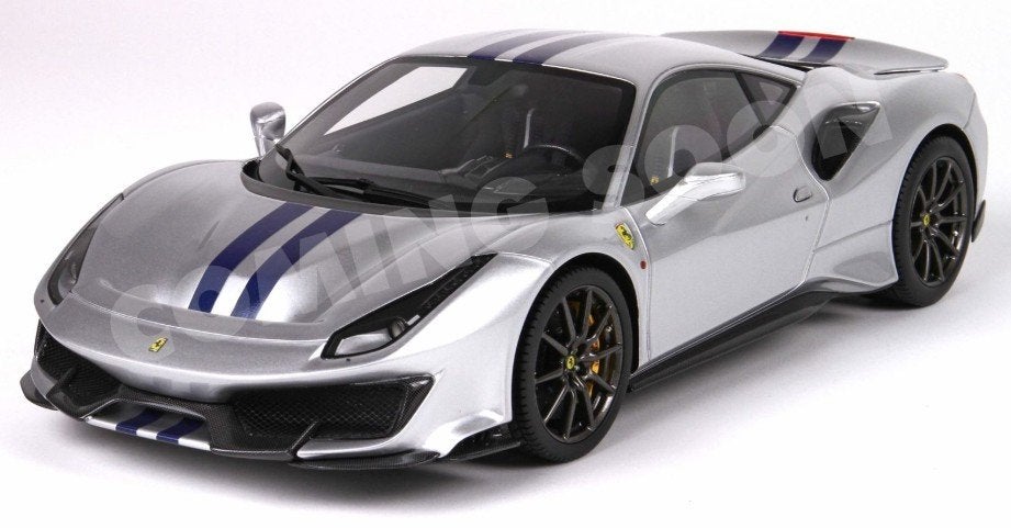 Ferrari 488 Pista Zilver 1:18 HE180055B BBR PRE-ORDER, Ophalen of Verzenden, Nieuw, Auto, Overige merken