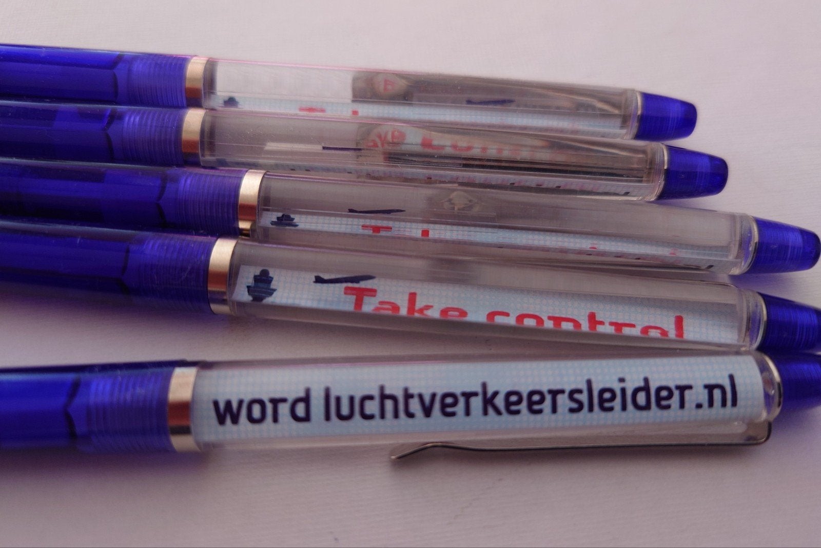 5 floaty balpennen met vliegtuig, Verzamelen, Ophalen of Verzenden, Balpen, Overige merken