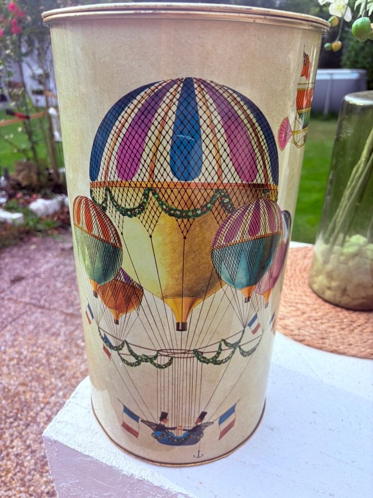 Zeldzame grote Piero Fornasetti blik - Jaren '60 luchtballon, Ophalen of Verzenden, Gebruikt, Overige, Overige merken
