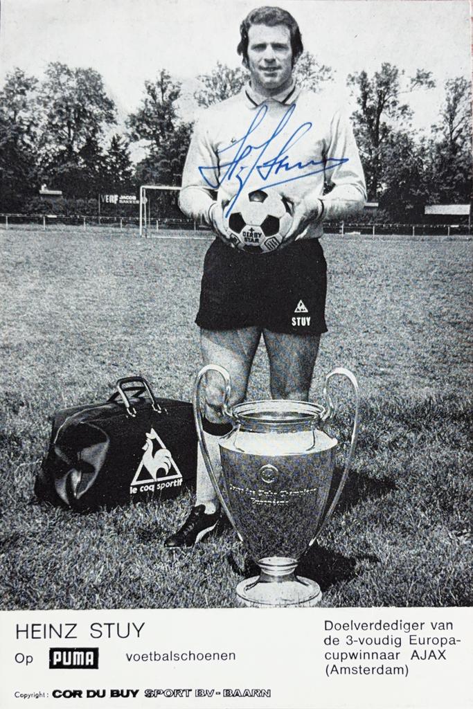 Spelerskaart Heinz Stuy - AFC Ajax Amsterdam, Verzamelen, Sportartikelen en Voetbal, Ophalen of Verzenden, Zo goed als nieuw, Ajax