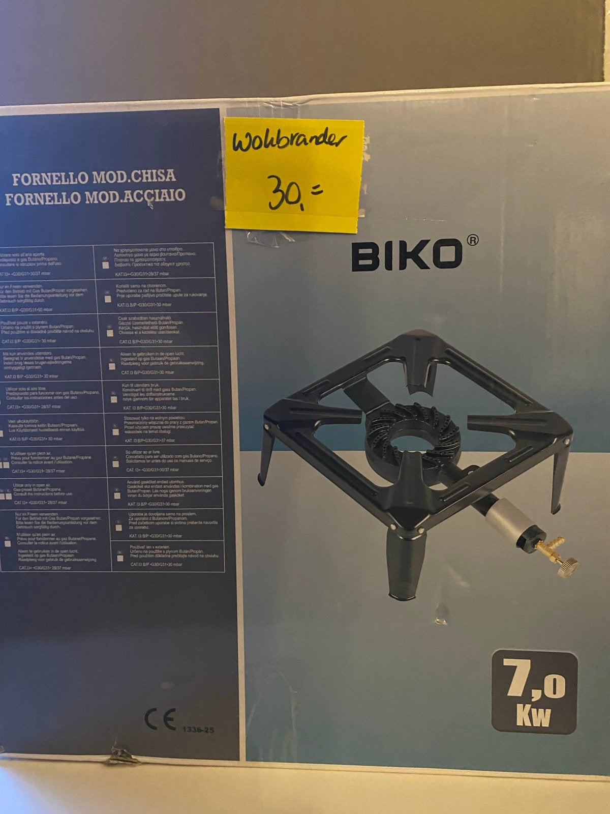 Biko Wokbrander 7.0 kW - Nieuw in doos, Minder dan 85 cm, Nieuw, 3 kookzones of minder, Ophalen of Verzenden